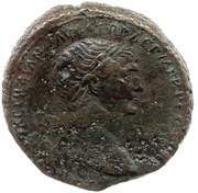 As - Trajan IMP CAES NERVAE TRAIANO AVG GER DAC PM TR P COS VI P P obverse image