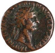 As - Trajan TR POT COS II S C; Pietas obverse image