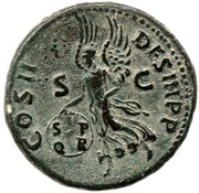 As - Trajan COS II DES III P P S C; Victory, Rome, 99 reverse image