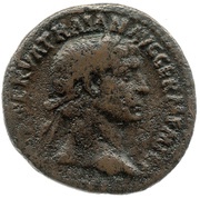 As - Trajan COS III DES IIII P P S C; Mars obverse image