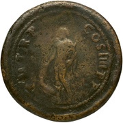 As - Trajan P M TR P COS III P P; Mercury, Rome, 101-102 reverse image