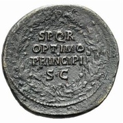 As - Trajan S P Q R OPTIMO PRINCIPI, Rome, 103-111 reverse image