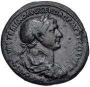 As - Trajan S P Q R OPTIMO PRINCIPI S C; Roma and Victory obverse image