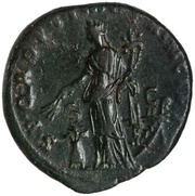 As - Trajan S P Q R OPTIMO PRINCIPI S C; Abundantia, Rome, 103-111 reverse image