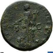 As - Trajan S P Q R OPTIMO PRINCIPI S C; Pax, Rome, 103-111 reverse image