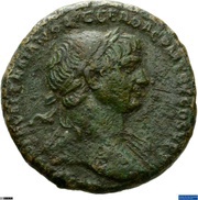 As - Trajan S P Q R OPTIMO PRINCIPI S C; Salus obverse image