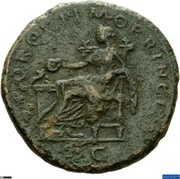 As - Trajan S P Q R OPTIMO PRINCIPI S C; Salus, Rome, 103-111 reverse image
