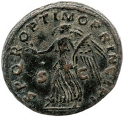 As - Trajan S P Q R OPTIMO PRINCIPI S C; Victory, Rome, 103-111 reverse image