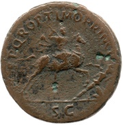 As - Trajan S P Q R OPTIMO PRINCIPI S C, Rome, 103-111 reverse image