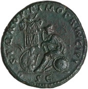 As - Trajan S P Q R OPTIMO PRINCIPI S C; Dacia, Rome, 103-111 reverse image