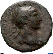As - Trajan S P Q R OPTIMO PRINCIPI S C; Jupiter and Victory obverse image