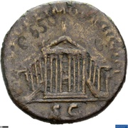 As - Trajan S P Q R OPTIMO PRINCIPI S C; Jupiter and Victory, Rome, 103-111 reverse image
