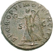 As - Trajan S P Q R OPTIMO PRINCIPI S C; Victory, Rome, 112-114 reverse image