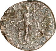 As - Trajan S P Q R OPTIMO PRINCIPI S C ALIM ITAL; Abundantia, Rome, 112-114 reverse image