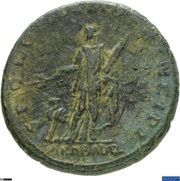 As - Trajan S P Q R OPTIMO PRINCIPI S C ARAB ADQ; Arabia, Rome, 112-114 reverse image