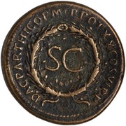 As - Trajan DAC PARTHICO P M TR POT XX COS VI P P, Rome, 114-117 reverse image