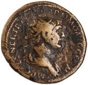 As - Trajan DAC PARTHICO P M TR POT XX COS VI P P obverse image