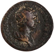 As - Trajan DAC PARTHICO P M TR POT XX COS VI P P obverse image