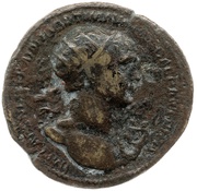 As - Trajan P M TR POT XX COS VI P P obverse image