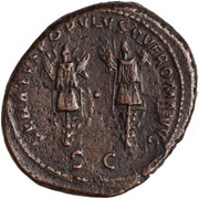 As - Trajan SENATVS POPVLVSQVE ROMANVS S C, Rome, 114-117 reverse image