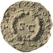 As - Trajan TR POT XX COS VI P P S C, Rome, 114-117 reverse image