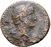 As - Hadrian PONT MAX TR POT COS III BRITANNIA S C; Britannia obverse image