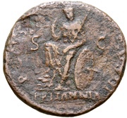 As - Hadrian PONT MAX TR POT COS III BRITANNIA S C; Britannia, Rome, 119-120 reverse image