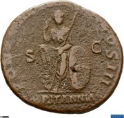 As - Hadrian PONT MAX TR POT COS III BRITANNIA S C; Britannia, Rome, 119-120 reverse image