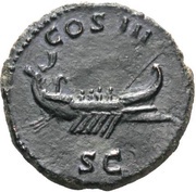 As - Hadrian COS III S C, Rome, 125-127 reverse image