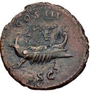 As - Hadrian COS III S C, Rome, 125-127 reverse image