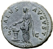As - Hadrian SALVS AVGVSTI COS III S C; Salus, Rome, 125-127 reverse image
