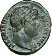 As - Hadrian SALVS AVGVSTI COS III S C; Salus obverse image