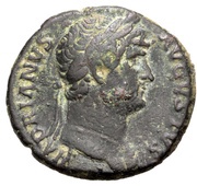 As - Hadrian COS III S C; Fides obverse image