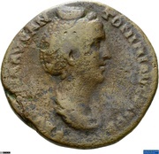 As - Faustina the Elder CONCORDIA AVG S C; Concordia obverse image