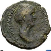 As - Faustina the Elder IVNONI REGINAE S C; Juno obverse image
