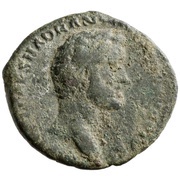 As - Antoninus Pius P M TR P COS II S C; Pax obverse image