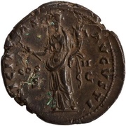 As - Antoninus Pius FELICITAS AVGVSTI COS II S C; Felicitas, Rome, 139 reverse image