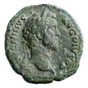 As - Antoninus Pius FORTVNA AVG COS II S C; Fortuna obverse image