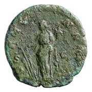 As - Antoninus Pius FORTVNA AVG COS II S C; Fortuna, Rome, 139 reverse image