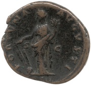 As - Antoninus Pius FORTVNA AVGVSTI COS II S C; Fortuna, Rome, 139 reverse image