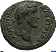 As - Antoninus Pius MONETA AVGVSTI COS II S C; Moneta obverse image