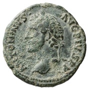 As - Antoninus Pius TR POT COS II S C; Felicitas obverse image