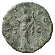 As - Antoninus Pius TR POT COS II S C; Felicitas, Rome, 139 reverse image