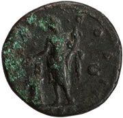 As - Antoninus Pius TR POT COS II G P R S C; Genius, Rome, 139 reverse image
