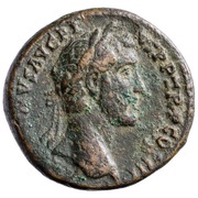 As - Antoninus Pius ANNONA AVG S C; Annona obverse image