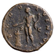 As - Antoninus Pius BONO EVENTVI S C; Bonus Eventus, Rome, 140-144 reverse image
