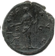 As - Antoninus Pius SALVS AVG S C; Salus, Rome, 140-144 reverse image