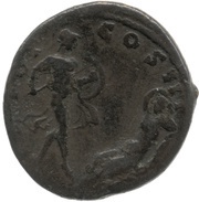 As - Antoninus Pius TR POT COS III S C; Mars, Rome, 140-144 reverse image