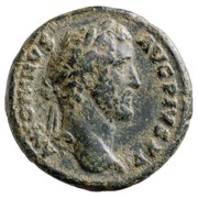 As - Antoninus Pius TR POT COS III S C obverse image