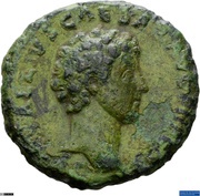 As - Antoninus Pius and Marcus Aurelius AVRELIVS CAESAR AVG PII F COS S C, Rome, 140-144 reverse image
